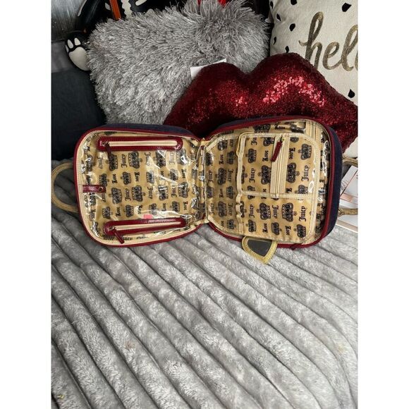 Vintage og juicy couture strawberry velour makeup cosmetic case bag - Picture 6 of 12